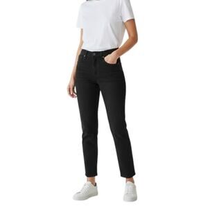 J. CREW Essential Straight Jeans Women 31 Black Whimsygoth Everyday Classic Goth